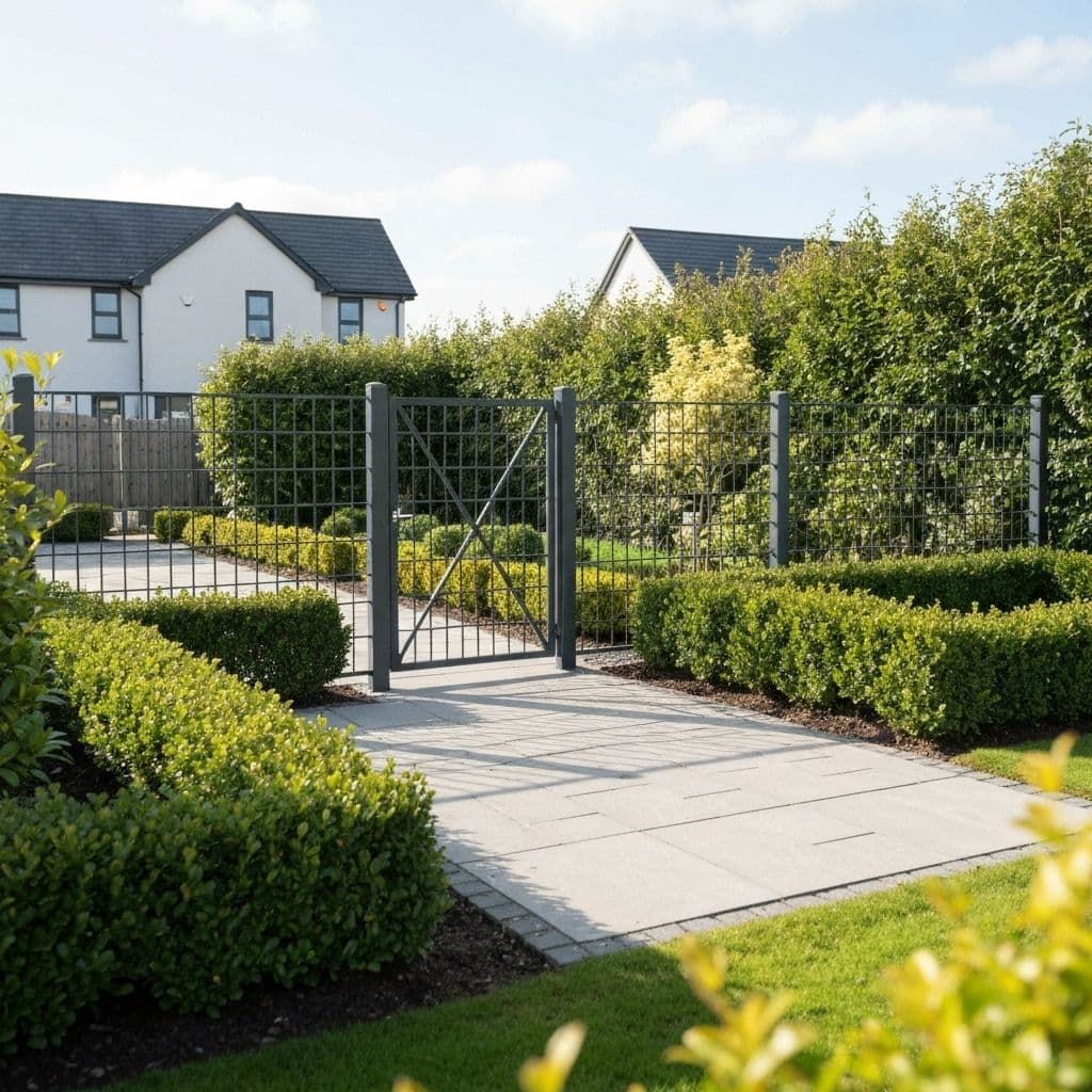 Completed fencing project showing quality installation