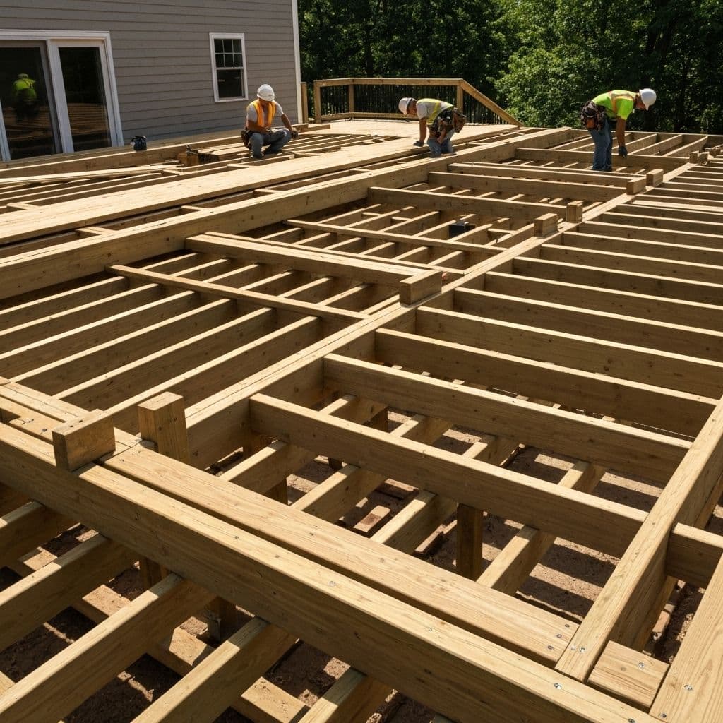 Professional decking installation process in Belfast