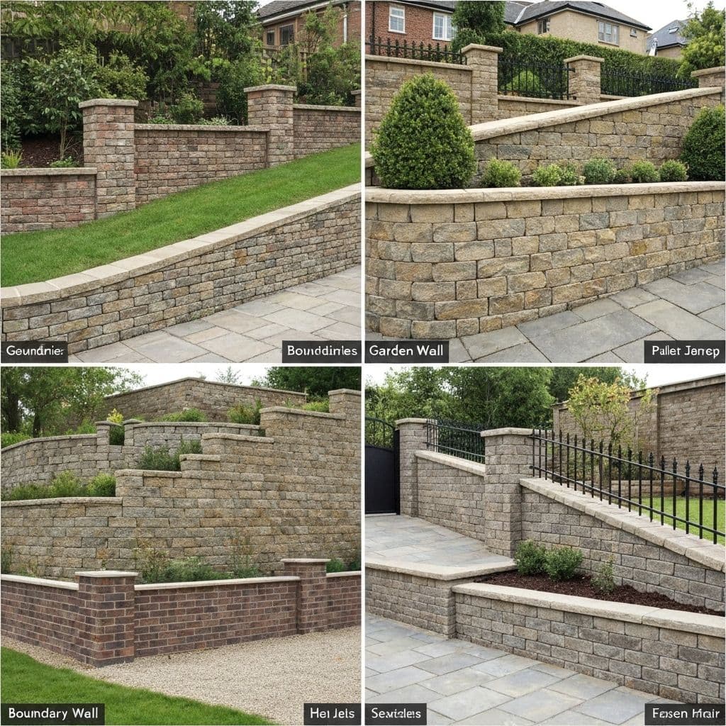 Different types of garden walls and masonry styles