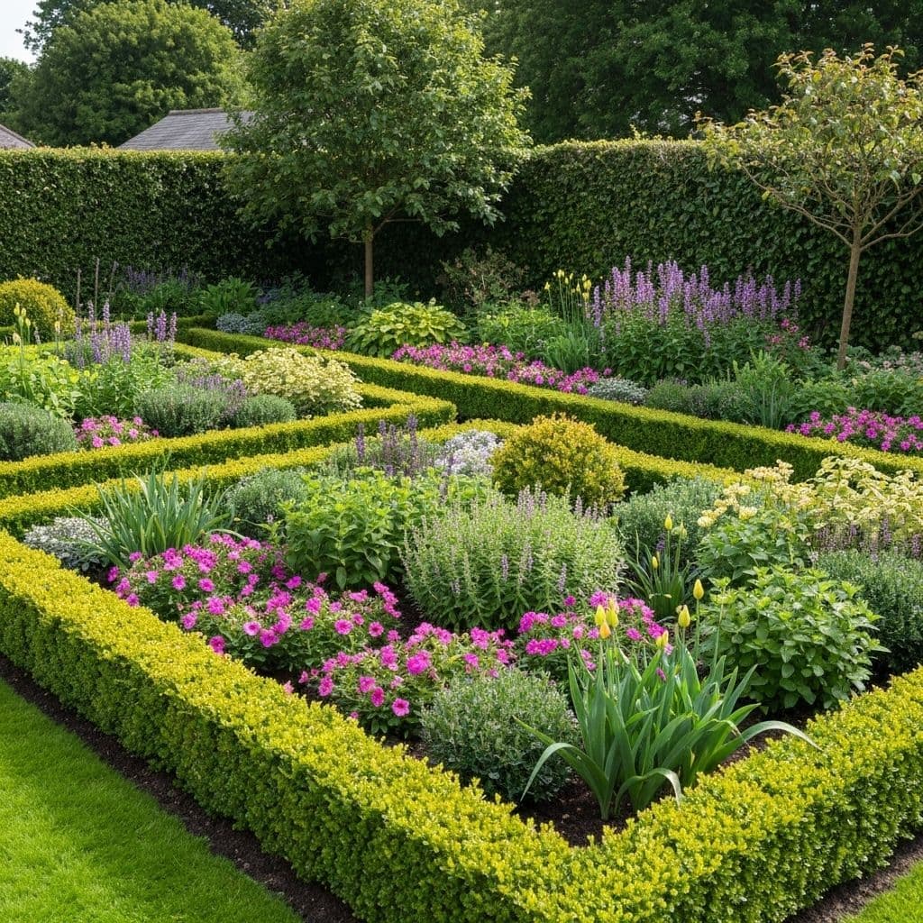 Completed planting scheme showing beautiful garden transformation